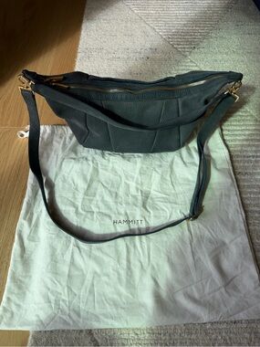 Hammitt Pebbled Leather Crossbody with Gold Hardware
